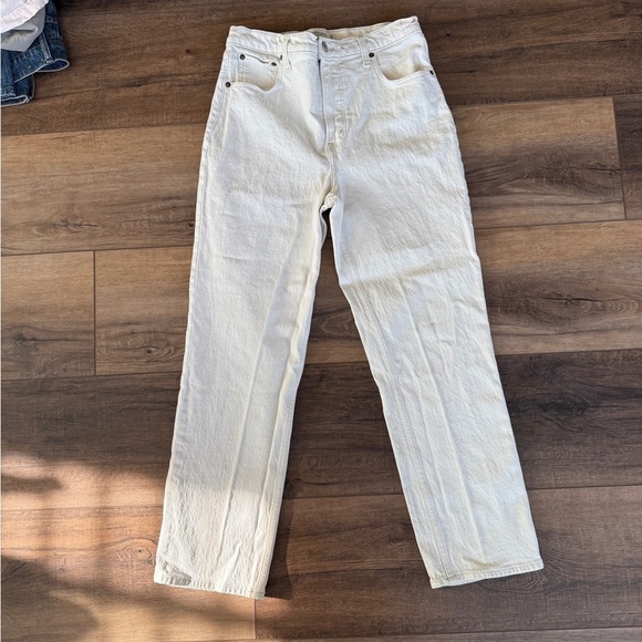 Men's Cream Jeans - Picture 1 of 3